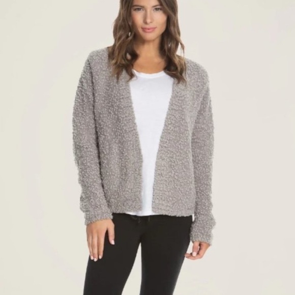 Barefoot Dreams Sweaters - Barefoot Dreams Boucle Open Front Cardigan Gray Size XS Women’s Cozy Comfortable
